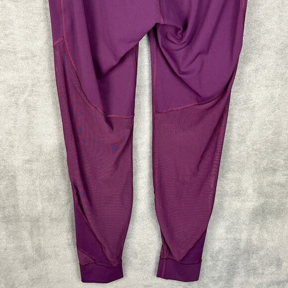 Lululemon Pants Womens 8 Purple Leggings High Rise Sheer Mesh Panels Gym Joggers - Picture 6 of 13